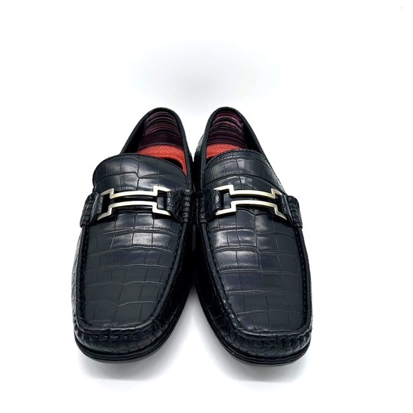 Stacy Adams Embrey Moc Toe Bit Slip-On Dress Men's Shoes Black US 9M - Picture 4 of 11